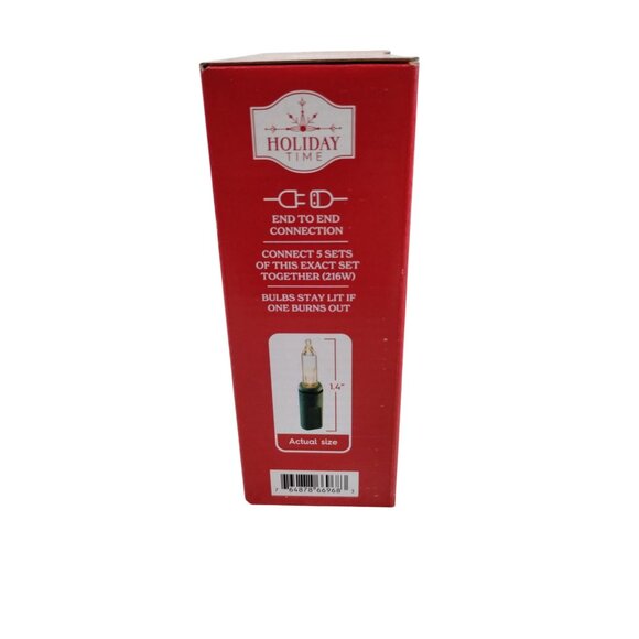 Holiday Time 300 Clear Mini Lights Incandescent Indoor/Outdoor Green Wire 19.5 F - Picture 4 of 6